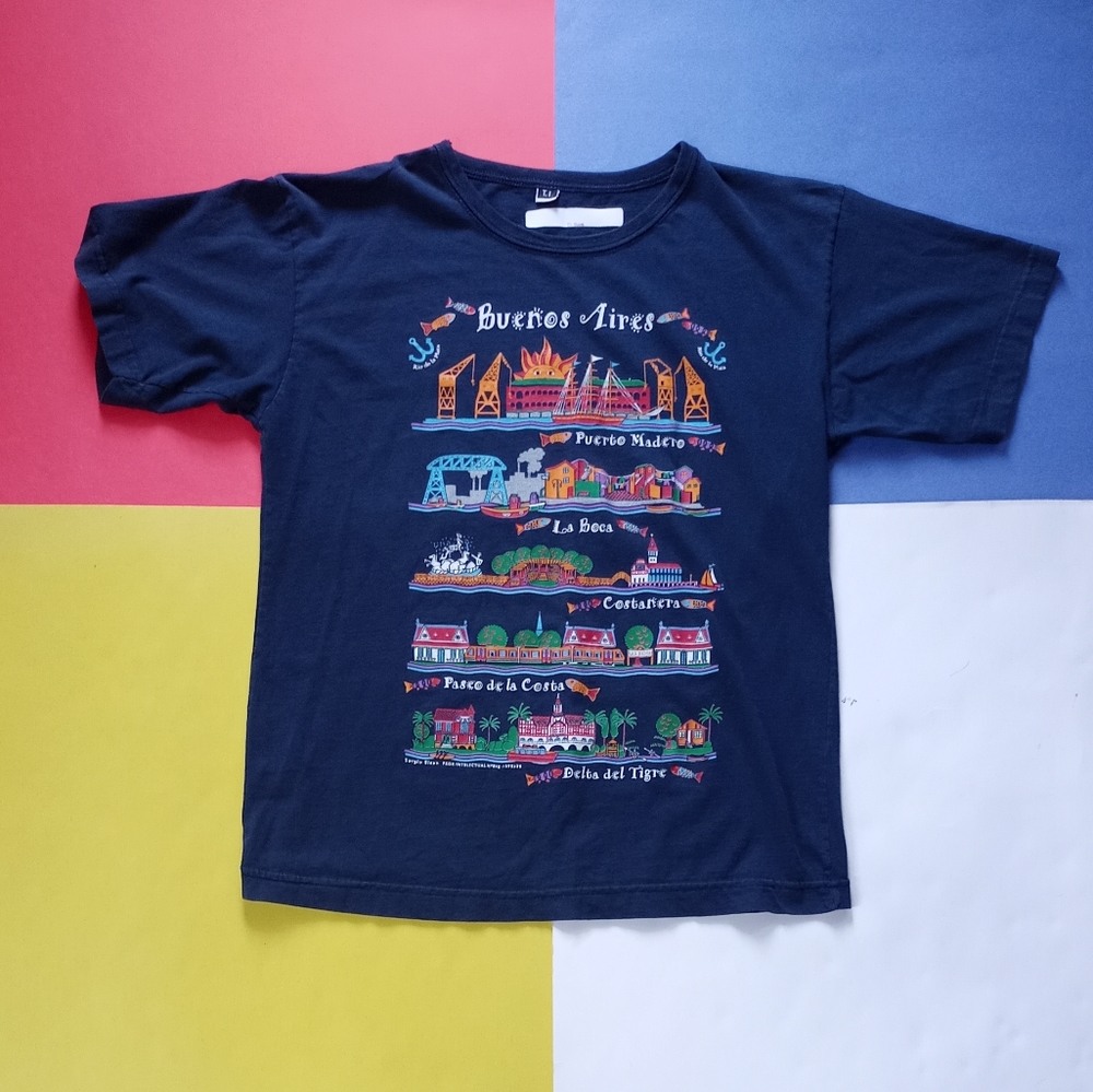 Vintage Navy Blue Graphic Tee
